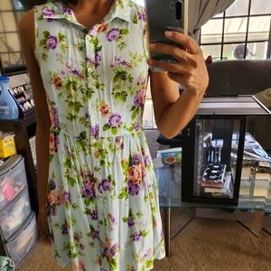 Polo Button up Floral Dress